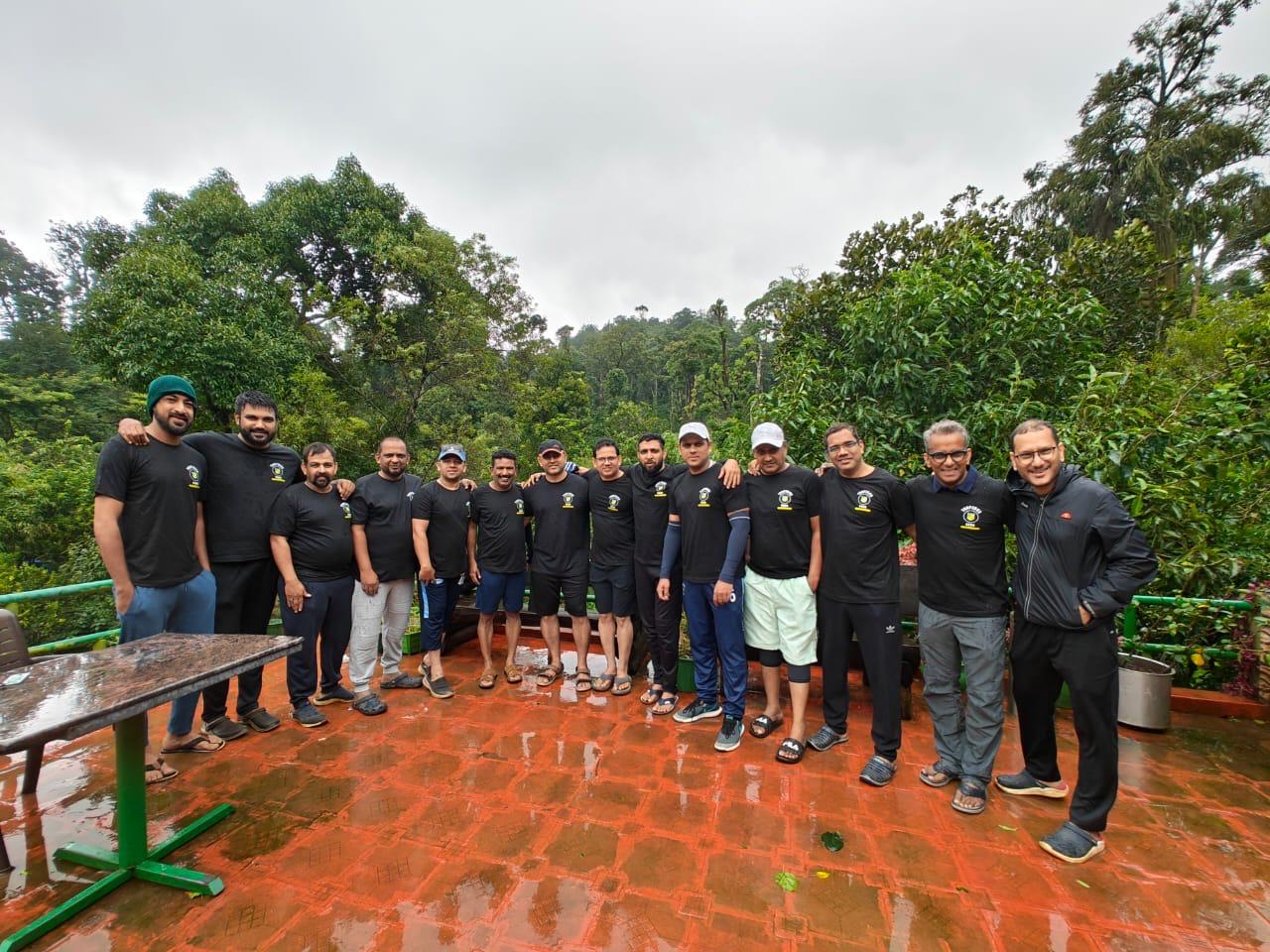 Men in Black enjoying the rain